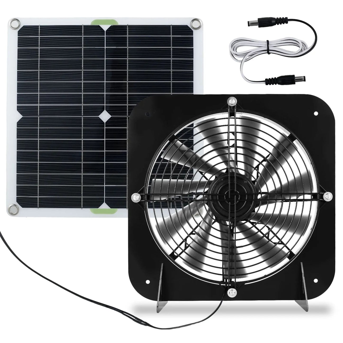 100W Solar Exhaust Fan Kit Waterproof 13 5 in Cooling Fan