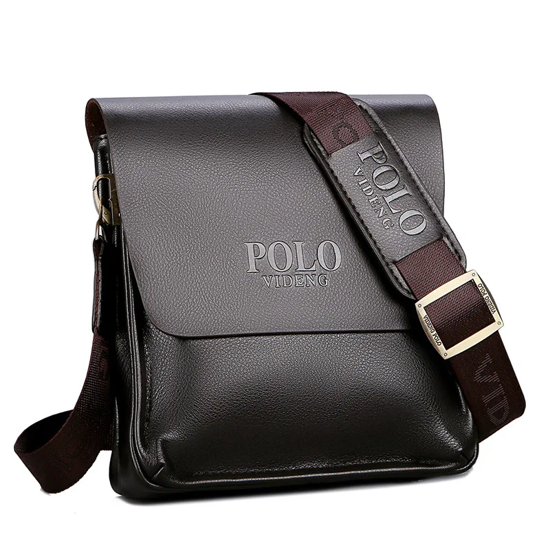 Polo Men Business Casual Shoulder Bag: Anti-Theft Vertical Sling and Crossbody Satchel for Travel