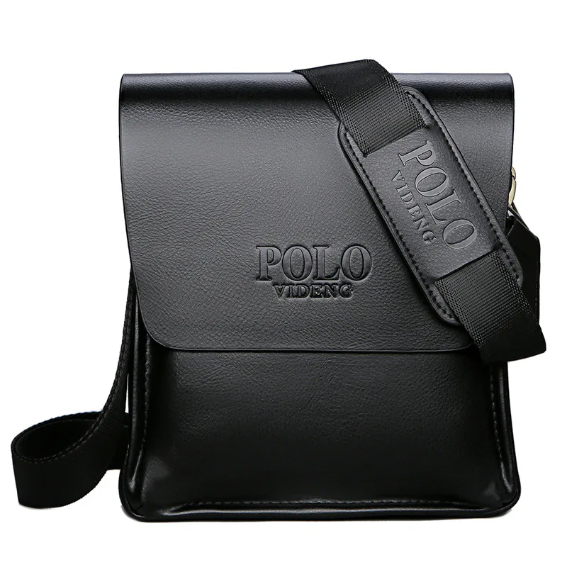 Polo Men Business Casual Shoulder Bag: Anti-Theft Vertical Sling and Crossbody Satchel for Travel