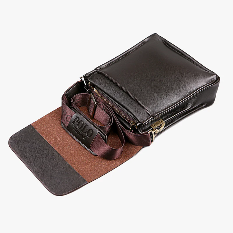 Polo Men Business Casual Shoulder Bag: Anti-Theft Vertical Sling and Crossbody Satchel for Travel