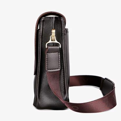 Polo Men Business Casual Shoulder Bag: Anti-Theft Vertical Sling and Crossbody Satchel for Travel