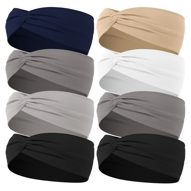 Comfort Fit Wide Headband Knotted Yoga Headband for Sports, Running & Everyday Style