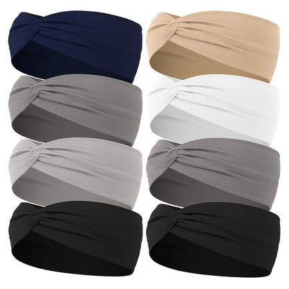 Comfort Fit Wide Headband Knotted Yoga Headband for Sports, Running & Everyday Style