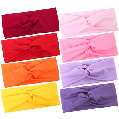 Comfort Fit Wide Headband Knotted Yoga Headband for Sports, Running & Everyday Style