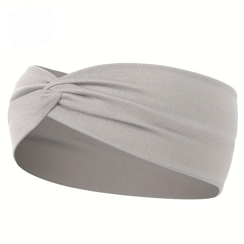 Comfort Fit Wide Headband Knotted Yoga Headband for Sports, Running & Everyday Style