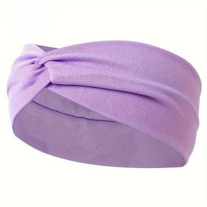Comfort Fit Wide Headband Knotted Yoga Headband for Sports, Running & Everyday Style