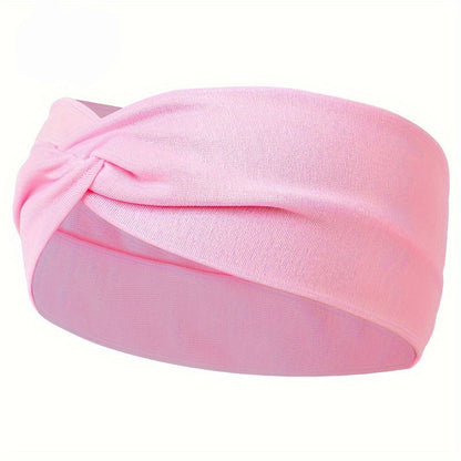 Comfort Fit Wide Headband Knotted Yoga Headband for Sports, Running & Everyday Style