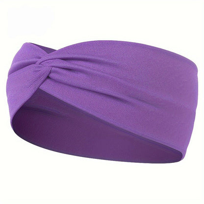 Comfort Fit Wide Headband Knotted Yoga Headband for Sports, Running & Everyday Style