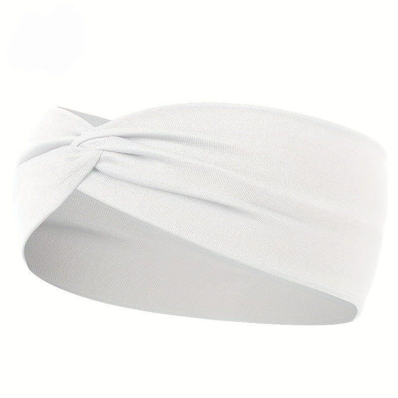 Comfort Fit Wide Headband Knotted Yoga Headband for Sports, Running & Everyday Style