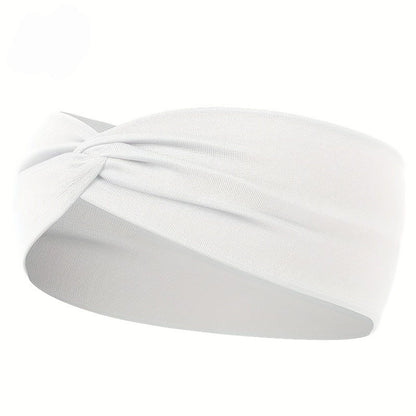 Comfort Fit Wide Headband Knotted Yoga Headband for Sports, Running & Everyday Style