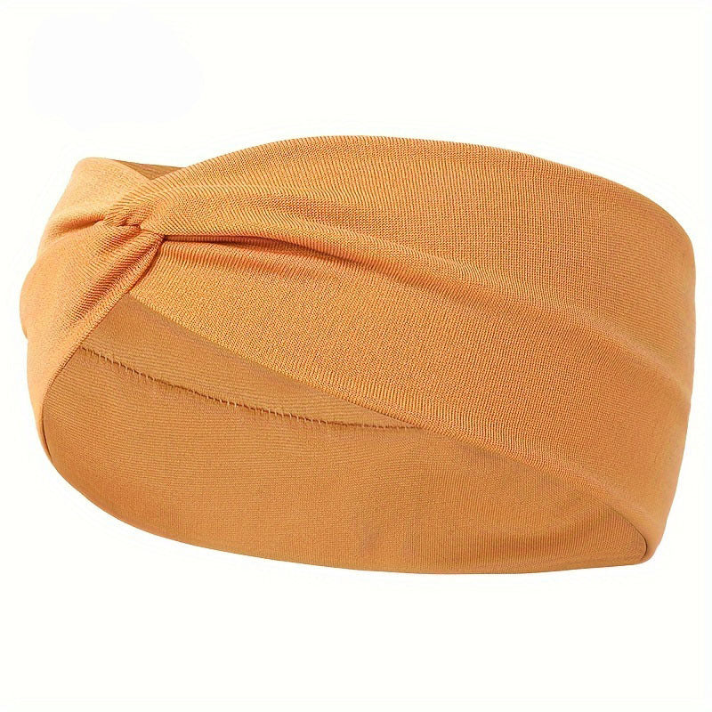 Comfort Fit Wide Headband Knotted Yoga Headband for Sports, Running & Everyday Style