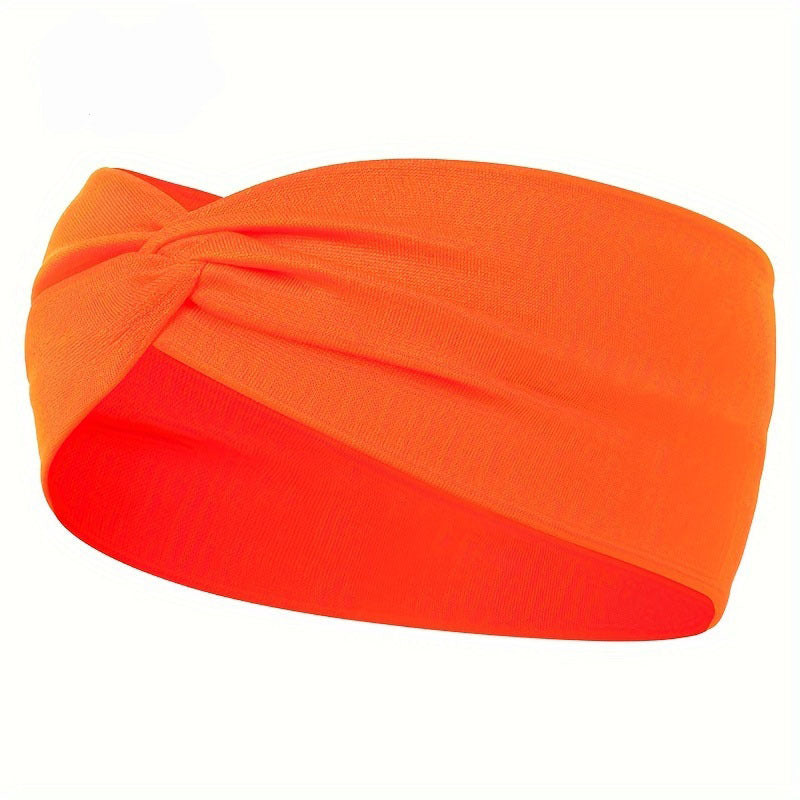 Comfort Fit Wide Headband Knotted Yoga Headband for Sports, Running & Everyday Style