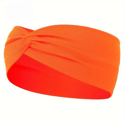 Comfort Fit Wide Headband Knotted Yoga Headband for Sports, Running & Everyday Style