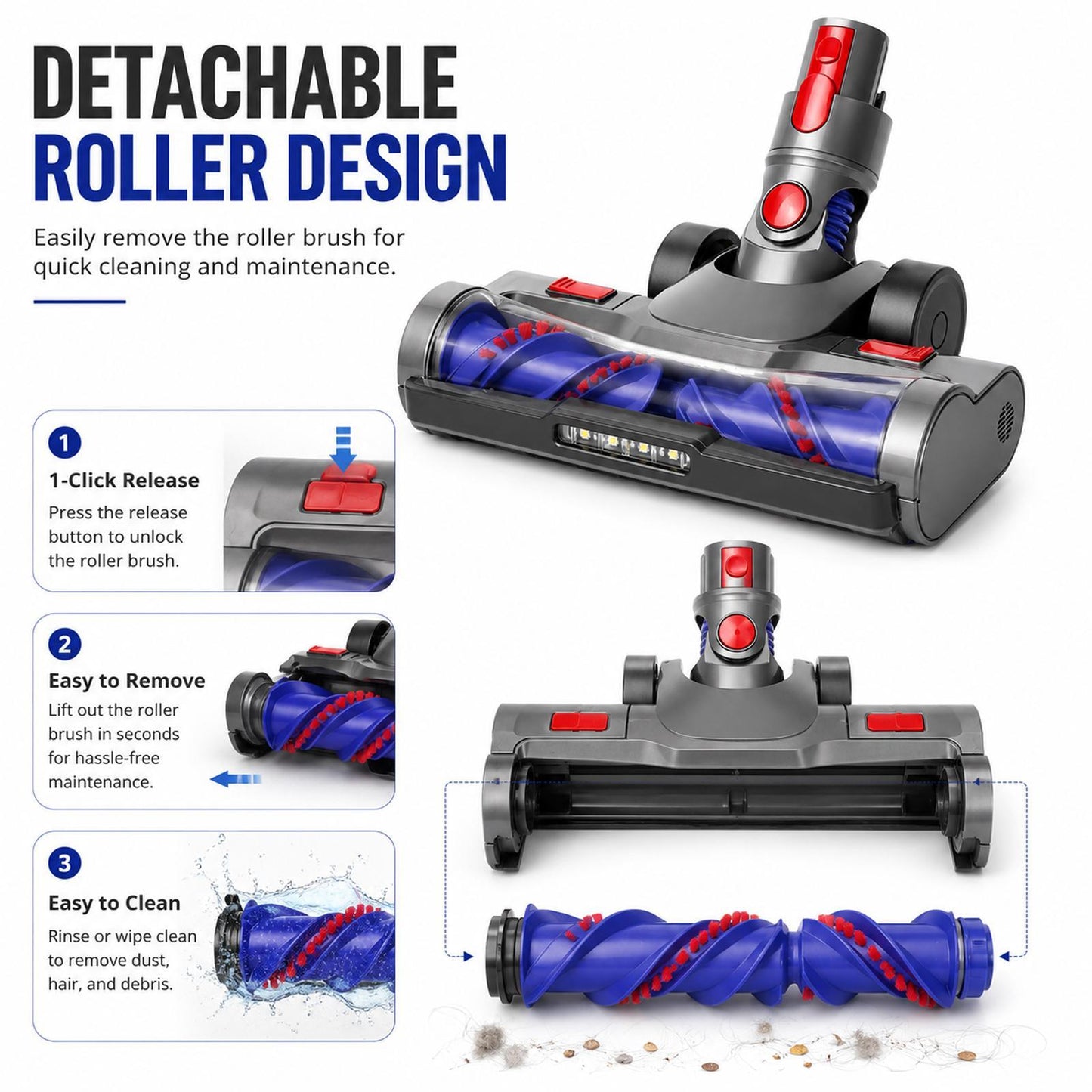 Dyson V7 V8 V10 V11 Motorized Floor Brush Replacement Vacuum Cleaner Head