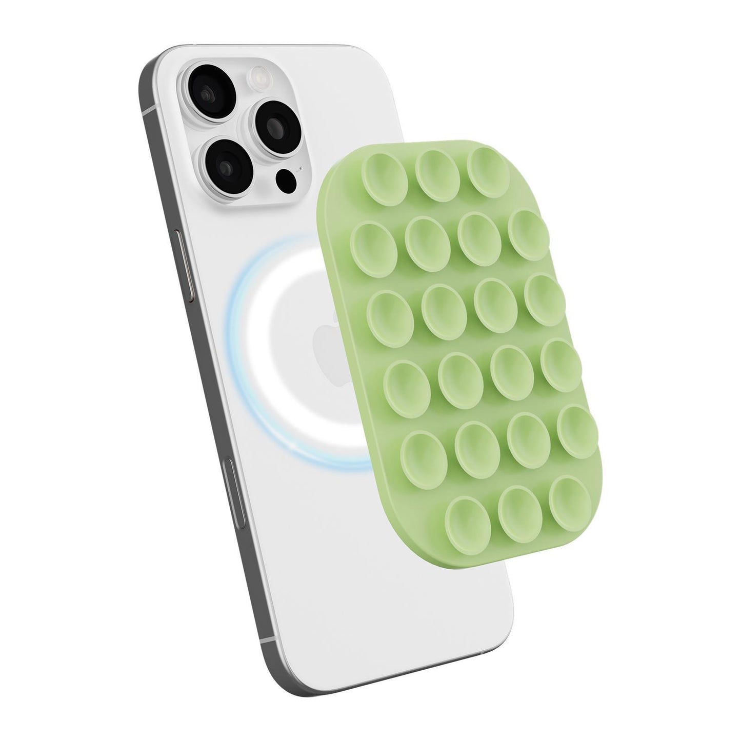 Reusable Magnetic Phone Holder with Vacuum Suction Silicone Phone Mount for Hands Free Viewing
