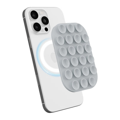 Reusable Magnetic Phone Holder with Vacuum Suction Silicone Phone Mount for Hands Free Viewing