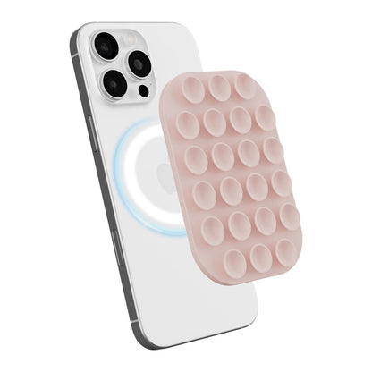Reusable Magnetic Phone Holder with Vacuum Suction Silicone Phone Mount for Hands Free Viewing