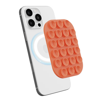 Reusable Magnetic Phone Holder with Vacuum Suction Silicone Phone Mount for Hands Free Viewing