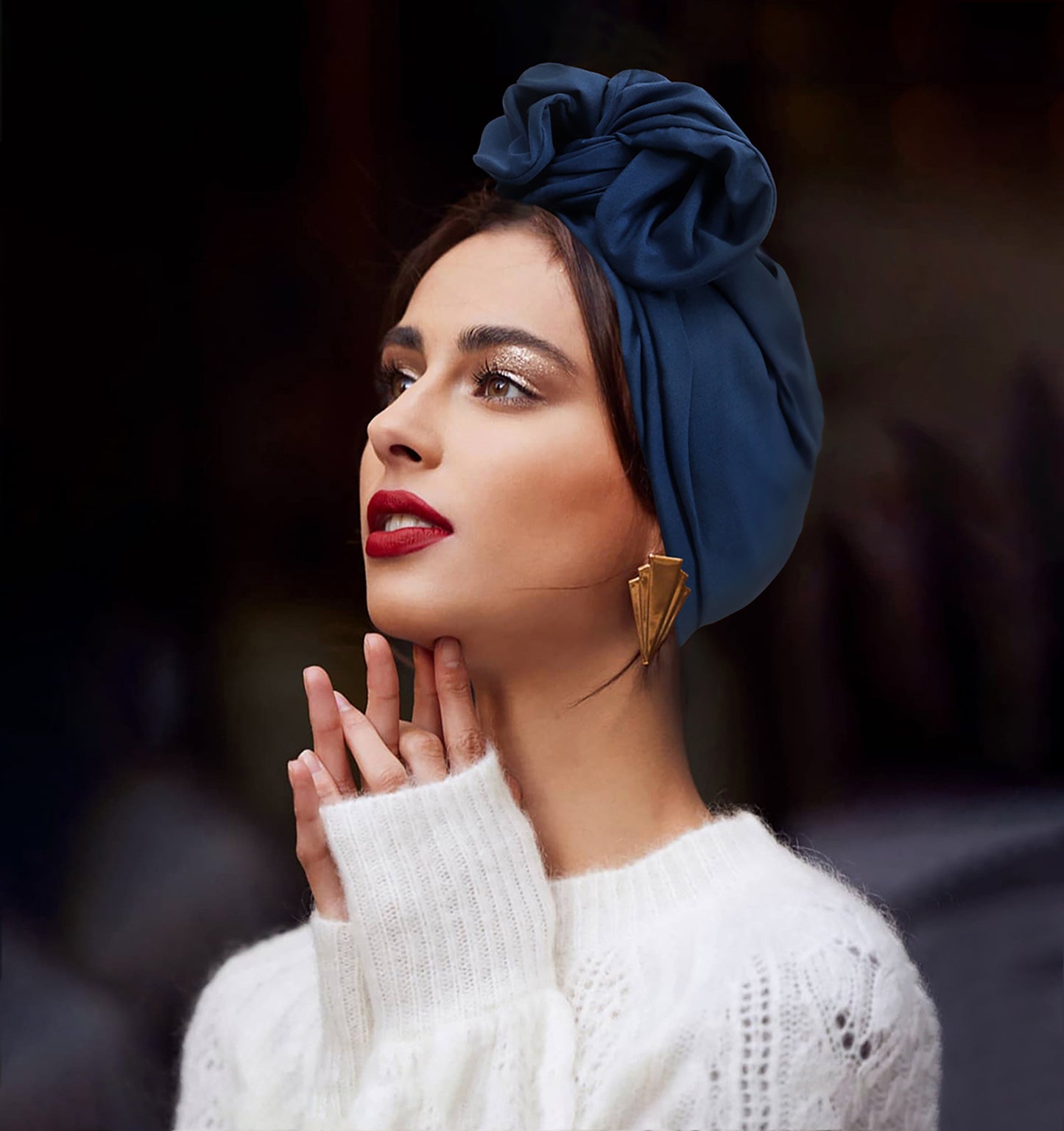 Vintage Soft Turban Hat for Women Elegant Women's Head Wrap & Stretch Headscarf Cap