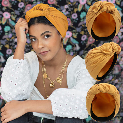 Vintage Soft Turban Hat for Women Elegant Women's Head Wrap & Stretch Headscarf Cap
