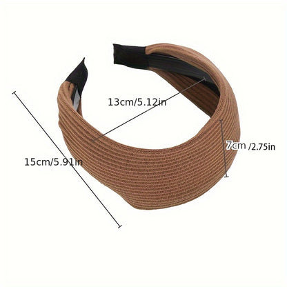 Retro Knitted Headband for Women Wide Fashion Hairband Everyday Hair Accessory