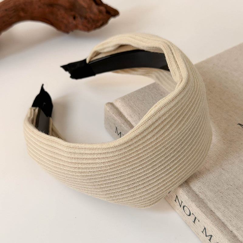 Retro Knitted Headband for Women Wide Fashion Hairband Everyday Hair Accessory