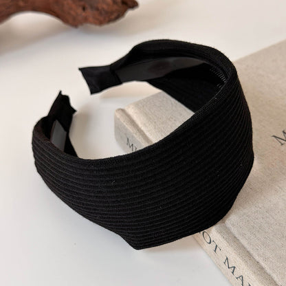 Retro Knitted Headband for Women Wide Fashion Hairband Everyday Hair Accessory
