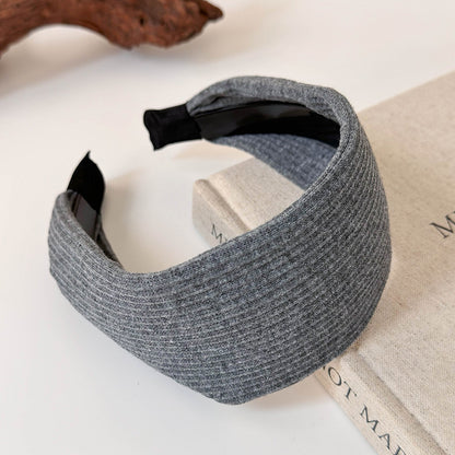 Retro Knitted Headband for Women Wide Fashion Hairband Everyday Hair Accessory