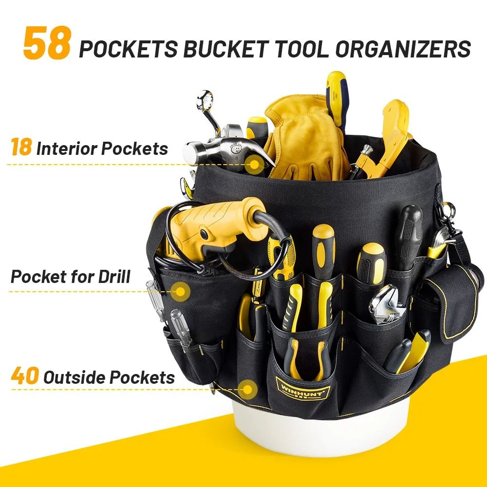 WINHUNT Hardware Tool Bucket Bag Organizer