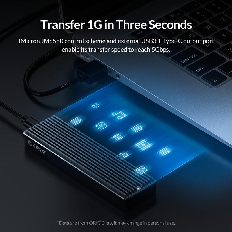 ORICO M2PF C3 M.2 NGFF SSD Enclosure USB Type C 5Gbps External SSD Case