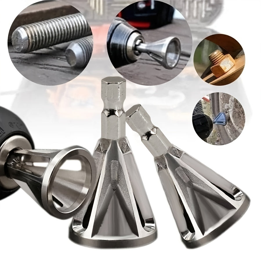 External Chamfer Tool Drill Bit for Fast Bolt Deburring and Metal Edge Repair