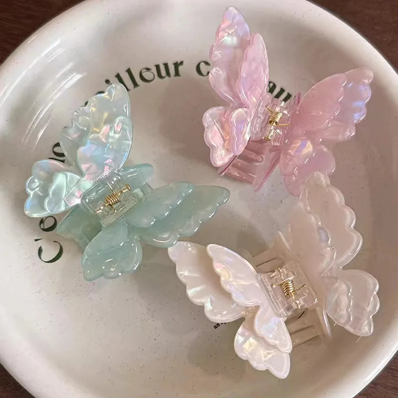 Elegant Butterfly Hair Claw Acetate Hair Clip for Women & Girls