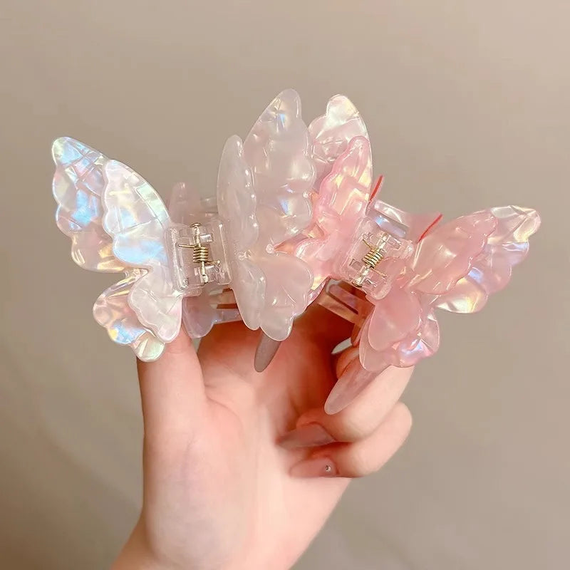 Elegant Butterfly Hair Claw Acetate Hair Clip for Women & Girls