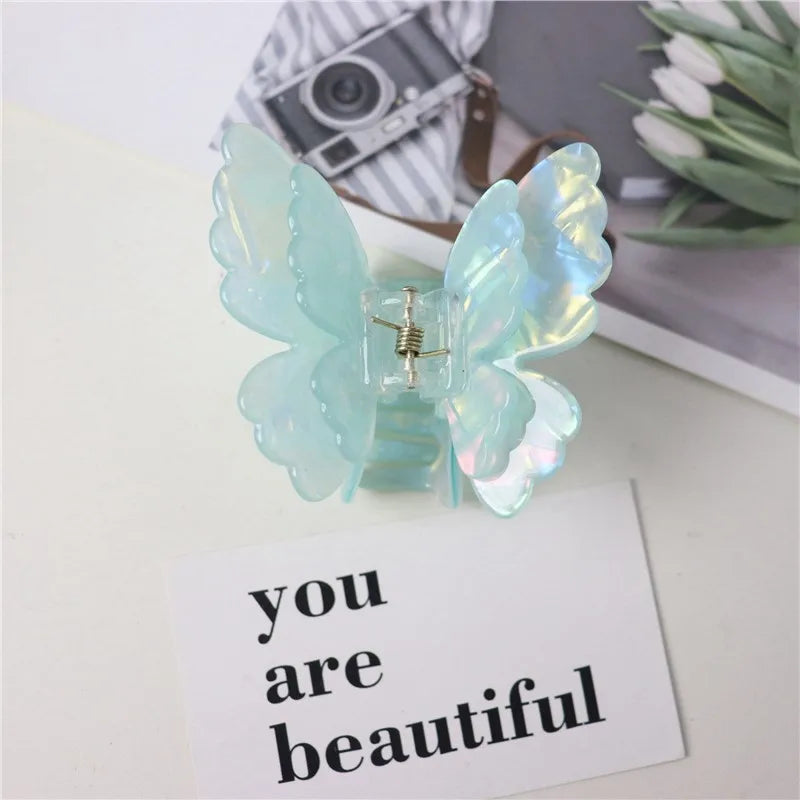 Elegant Butterfly Hair Claw Acetate Hair Clip for Women & Girls