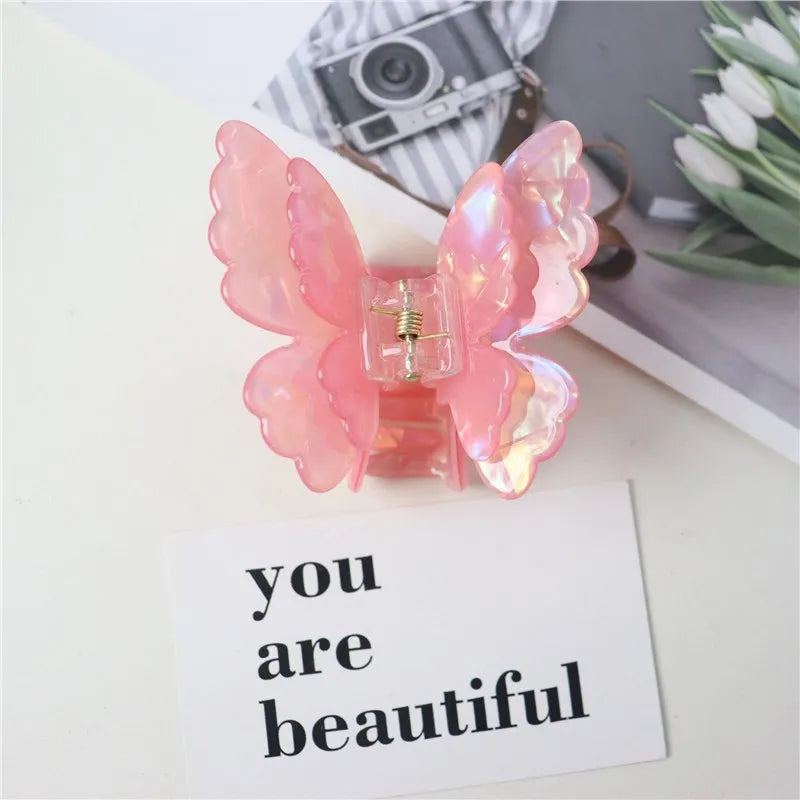 Elegant Butterfly Hair Claw Acetate Hair Clip for Women & Girls