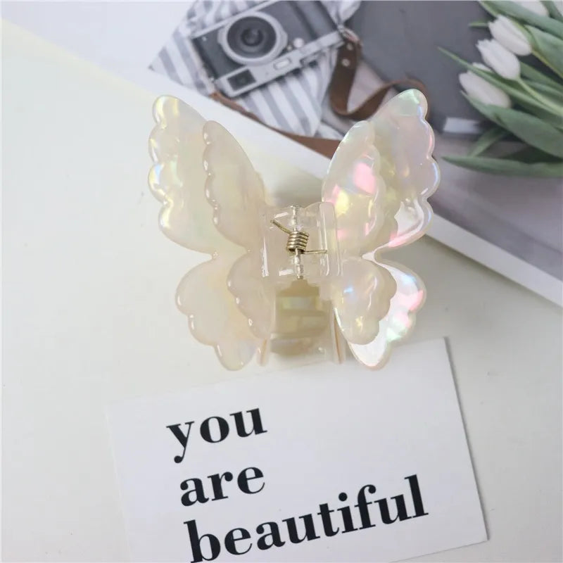 Elegant Butterfly Hair Claw Acetate Hair Clip for Women & Girls