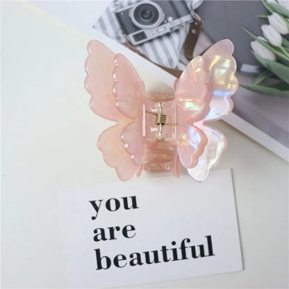 Elegant Butterfly Hair Claw Acetate Hair Clip for Women & Girls
