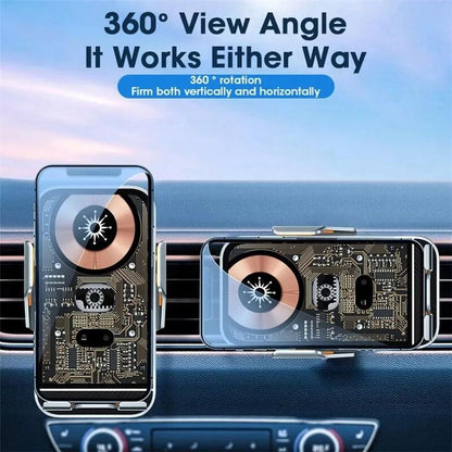 C10 Wireless Car Charger 15W Fast Charging Auto Clamping Car Phone Mount with Infrared Sensor