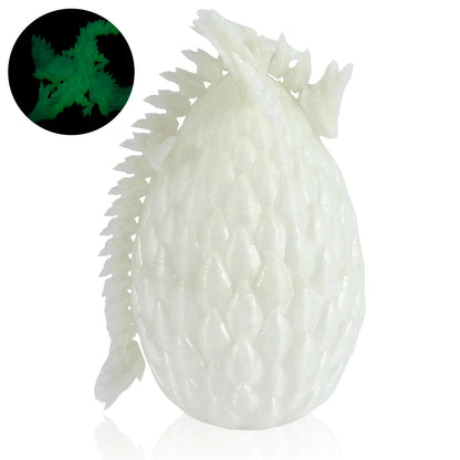 Articulated 3D Printed Dragon Toy with Dragon Egg Flexible Fantasy Collectible Display Figure