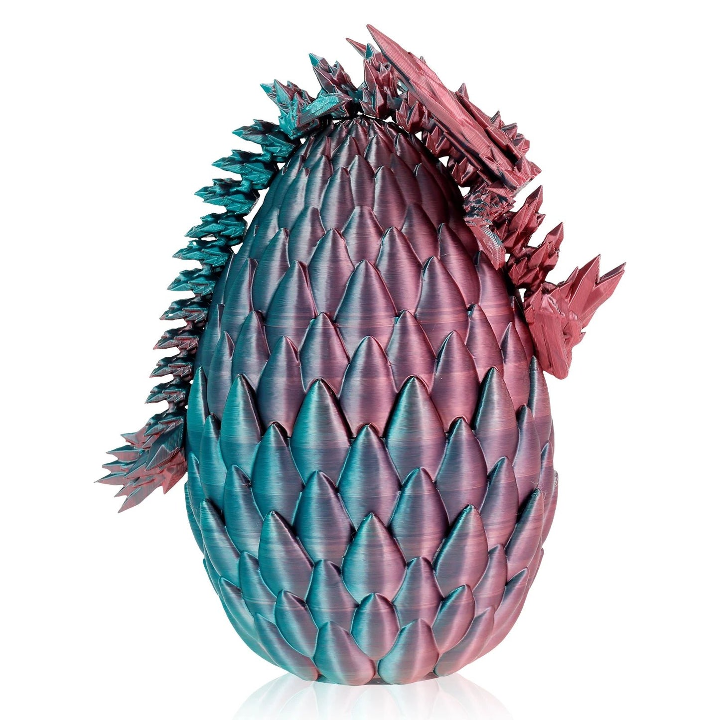 Articulated 3D Printed Dragon Toy with Dragon Egg Flexible Fantasy Collectible Display Figure