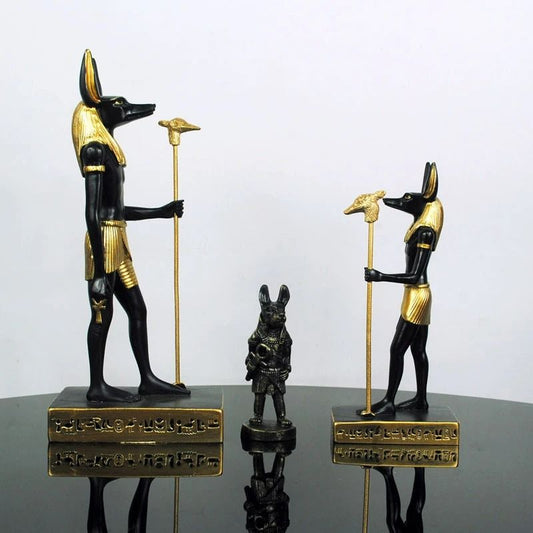 Egyptian Anubis Jackal God Resin Sculpture