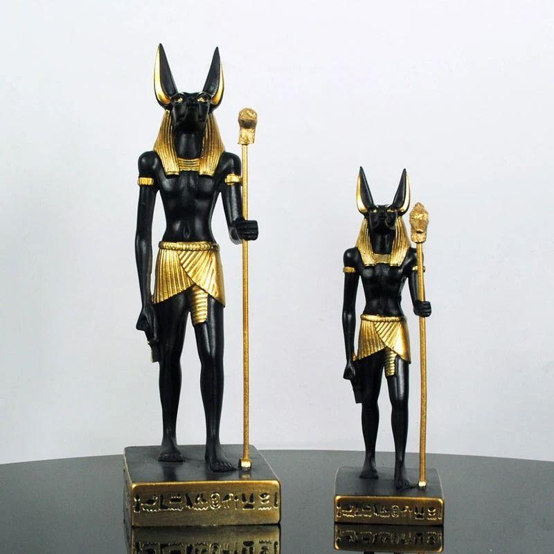 Egyptian Anubis Jackal God Resin Sculpture