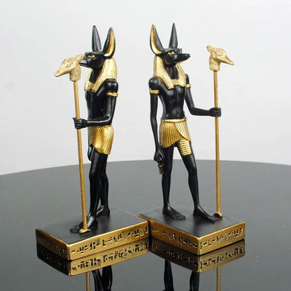 Egyptian Anubis Jackal God Resin Sculpture