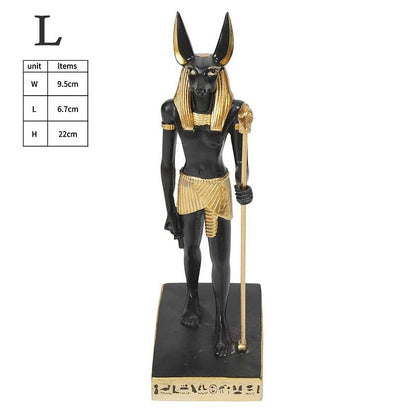 Egyptian Anubis Jackal God Resin Sculpture