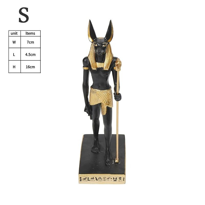 Egyptian Anubis Jackal God Resin Sculpture