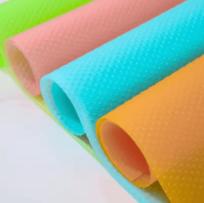 4-Piece Cuttable Refrigerator Shelf Liners Anti-Mold Cabinet & Drawer Mats for Kitchen Organization