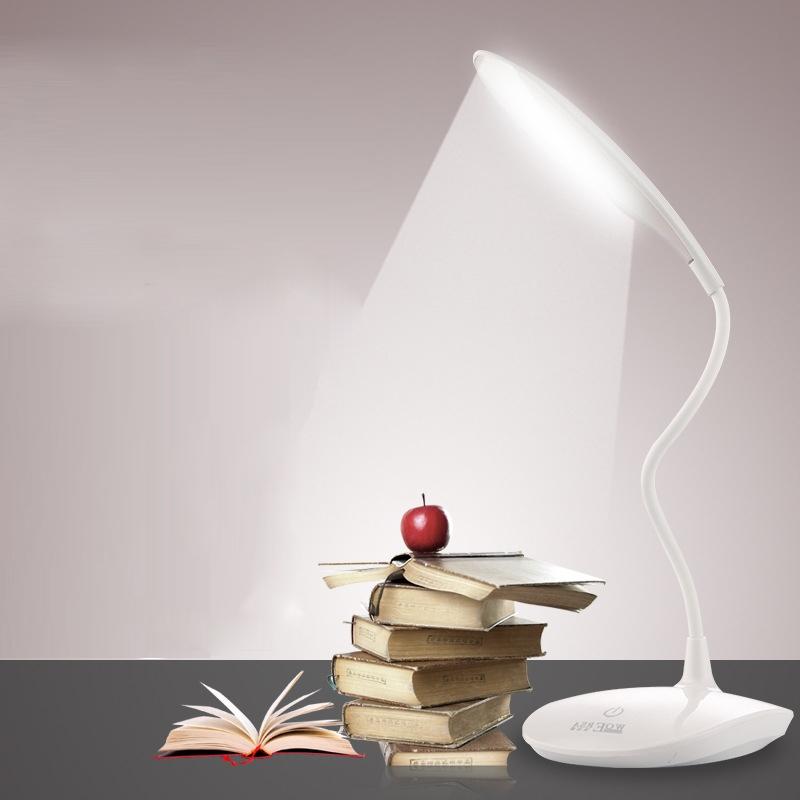USB Rechargeable LED Reading Lamp Touch Dimmable Bedside Desk Light