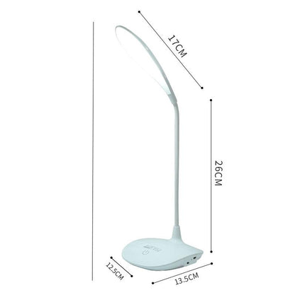 USB Rechargeable LED Reading Lamp Touch Dimmable Bedside Desk Light