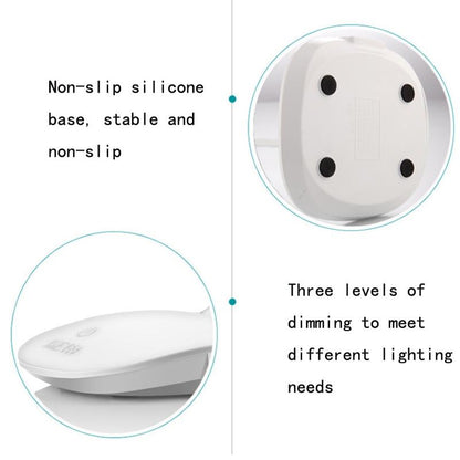 USB Rechargeable LED Reading Lamp Touch Dimmable Bedside Desk Light