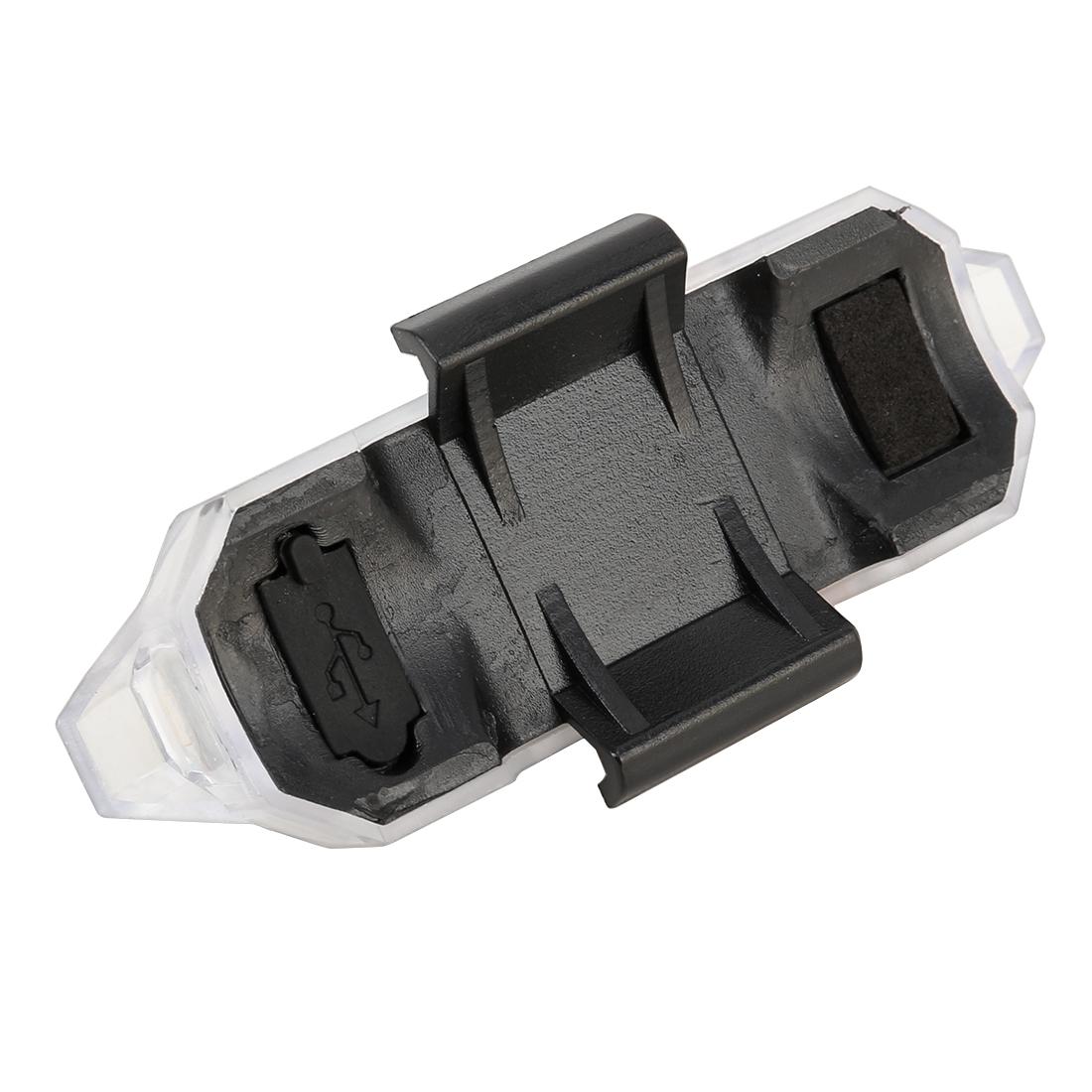 USB Rechargeable Bike Tail Light Bright 5 LED Bicycle Safety Rear Light